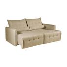 Sofá-Cama 3 Lugares Retrátil Império Linho Bege 215cm
