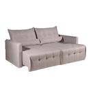 Sofá-Cama 3 Lugares Retrátil Império Linho Cinza 215cm