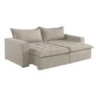 Sofá Cama 3 Lugares Retrátil Reclinável Linho M-184 Martins Creme Sofá Cama 3 Lugares Retrátil Reclinável Linho M-184 Martins Creme