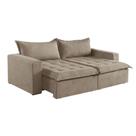 Sofá Cama 3 Lugares Retrátil Reclinável M-184 Veludo Martins Bege Sofá Cama 3 Lugares Retrátil Reclinável M-184 Veludo Martins Bege