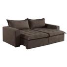 Sofá Cama 3 Lugares Retrátil Reclinável M-184 Veludo Martins Marrom Sofá Cama 3 Lugares Retrátil Reclinável M-184 Veludo Martins Marrom