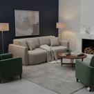 Sofá Cama 4 Lugares 232cm para Sala de Estar Italia Sofá Cama 4 Lugares 232cm para Sala de Estar Italia