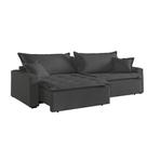 Sofá Cama 4 Lugares Retrátil e Reclinável Belize Móveis Mix Sofá Cama 4 Lugares Retrátil e Reclinável Belize Móveis Mix