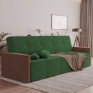 Sofa Cama 4 Lugares Retrátil e Reclinável Paris 2,10m Veludo Verde Sofa Cama 4 Lugares Retrátil e Reclinável Paris 2,10m Veludo Verde