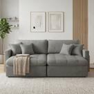 Sofá Cama 4 Lugares Retrátil Reclinável 260cm Linho com Molas Ensacadas Atena Yescasa Cinza Sofá Cama 4 Lugares Retrátil Reclinável 260cm Linho com Molas Ensacadas Atena Yescasa Cinza
