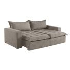 Sofá Cama 4 Lugares Retrátil Reclinável Linho M-184 Martins Bege Sofá Cama 4 Lugares Retrátil Reclinável Linho M-184 Martins Bege