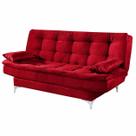 Sofá Cama Agatha Casal 3 Lugares com Encosto Reclinável Aifos Cor Vermelho Sofá Cama Agatha Casal 3 Lugares com Encosto Reclinável Aifos Cor Vermelho