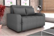 Sofá Cama Amora Linho Cinza E484 - Matrix Sofá Cama Amora Linho Cinza E484 - Matrix