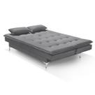 Sofá Cama Bangkok Alto Conforto Aveludado c/ Almofadas