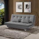 Sofá Cama Bangkok Costura Capitonê Moderna c/ Almofadas