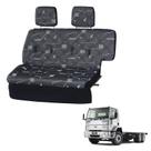 Sofá Cama Caminhão Ford Cargo 2000 2001 2002 2003 2004 Cinza