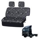 Sofá Cama Caminhão MB Atego 2425 Cabine Simples Cinza