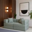 Sofá Cama Casal 160 cm Sala 2 Módulos Vem na Caixa Compacto Estofado Capas Removíveis Cobbi Sofá Cama Casal 160 cm Sala 2 Módulos Vem na Caixa Compacto Estofado Capas Removíveis Cobbi