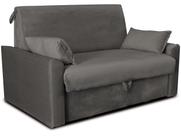 Sofá-cama Casal 2 Lugares com Baú Reclinável Veludo Matrix Cristal