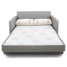 Sofá-Cama Casal 2 Lugares Herval Aurora, Linho Cinza, 146 cm