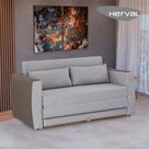 Sofá-Cama Casal 2 Lugares Herval Cairo, Linho Bege, 158 cm