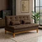 Sofá Cama Casal 2 Lugares Reclinável Melim Suede Para Sala de Estar Casa Imperial