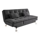 Sofá-Cama Casal 3 Lugares Amanda Suede com Almofadas Cinza Sofá-Cama Casal 3 Lugares Amanda Suede com Almofadas Cinza