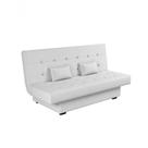 Sofá Cama Casal 3 Lugares Laila Branco material sintético