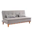 Sofá-Cama Casal 3 Lugares Nice Linho Cinza