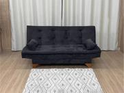 Sofá Cama Casal 3 Lugares Preto