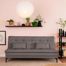 Sofá-Cama Casal 3 Lugares Prince Suede Cinza