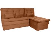 Sofá-cama Casal 3 Lugares Reclinável Suede Matrix Dafne
