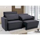Sofá-Cama Casal 3 Lugares Retrátil e Reclinável Aspen Suede Grafite