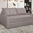 Sofá Cama Casal 95cm X 157cm Montreal Cinza Champanhe Claro