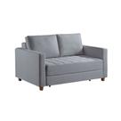 Sofá Cama Casal Marcelle 2 Lugares 150cm Linho Pé de Madeira - Talento Móveis