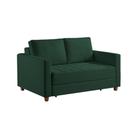Sofá Cama Casal Marcelle 2 Lugares 150cm Linho Pé de Madeira - Talento Móveis