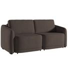 Sofá Cama Casal para Sala 236cm Polska K04 Veludo Marrom - Mpozenato