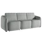 Sofá Cama Casal para Sala 246cm Polska K04 Bouclê Cinza - Mpozenato