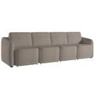 Sofá Cama Casal para Sala 316cm Polska Z08 Boucle Bege Escuro - Mpozenato Sofá Cama Casal para Sala 316cm Polska Z08 Boucle Bege Escuro - Mpozenato