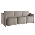 Sofá Cama Casal para Sala 336cm Polska K04 Bouclê Bege Escuro - Mpozenato