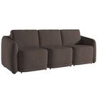 Sofá Cama Casal para Sala 336cm Polska K04 Veludo Marrom - Mpozenato