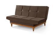 Sofá Cama Casal Reclinavel Safira Pes de Madeira