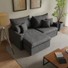 Sofá Cama Casal Retrátil e Reclinável 4 Lugares Veludo Cinza Colibri 220cm CabeCasa MadeiraOriginals Sofá Cama Casal Retrátil e Reclinável 4 Lugares Veludo Cinza Colibri 220cm CabeCasa MadeiraOriginals