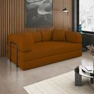 Sofá Cama Colchão Casal Compactair Confortável Sala Balaqui - Terracota Terracota