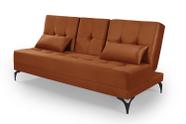 Sofa cama colorado reclinavel com mesinha porta copos tecido suede Sofa cama colorado reclinavel com mesinha porta copos tecido suede
