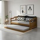 Sofá Cama Com Auxiliar Solteiro Madeira Maciça para Colchão 88x188cm