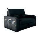 Sofá Cama com Baú 2 Lugares 140cm Lady Day Preto Matrix