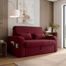 Sofá Cama com Baú 2 Lugares 140cm Lady Day Vinho Matrix Sofá Cama com Baú 2 Lugares 140cm Lady Day Vinho Matrix