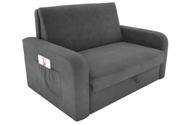 Sofá Cama com Baú 2 Lugares Daiane Cinza Matrix