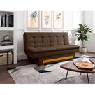 Sofa Cama com Baú Berilo Espresso Móveis Marrom