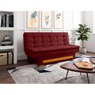 Sofa Cama com Baú Berilo Espresso Móveis Vermelho Vinho