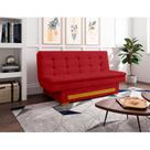 Sofa Cama com Baú Berilo Espresso Móveis Vermelho Sofa Cama com Baú Berilo Espresso Móveis Vermelho