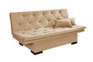 Sofá Cama Com Baú em Suede Valentim