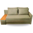 Sofá Cama com Tampo Lateral Esquerdo e USB Tecido Linho 180cm