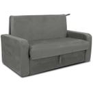 Sofá Cama Daiane com Baú 2 Lugares 140cm Cor Cinza
